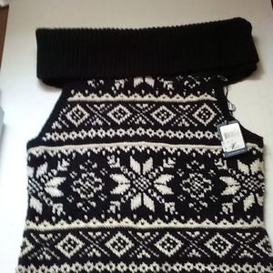 NWT Ralph Lauren black/white beaded sweater large